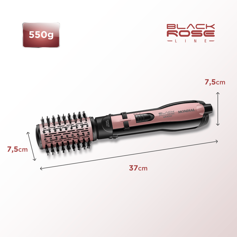 Escova Rotativa Black Rose Line Mondial ER-10