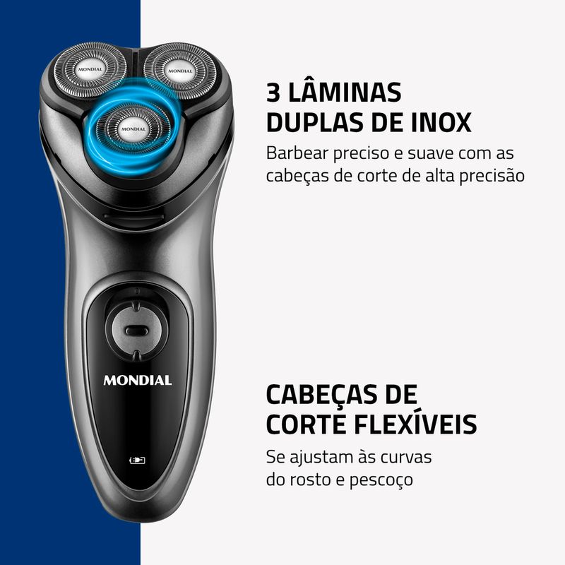 Barbeador Elétrico Power Shave Mondial Bivolt BE-02