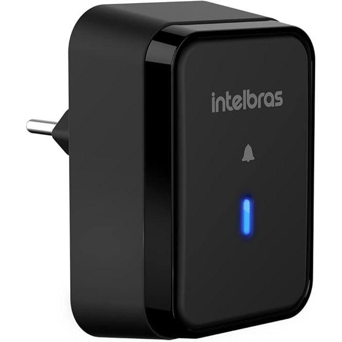 Campainha Sem Fio Com Bateria CIB 101 Preto Intelbras